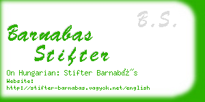 barnabas stifter business card